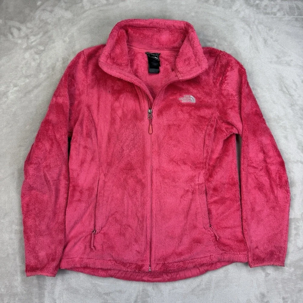 The North Face Osito 2 Fleece Jacket Women Medium‎ Pink Full Zip Soft Plush - Picture 2 of 13